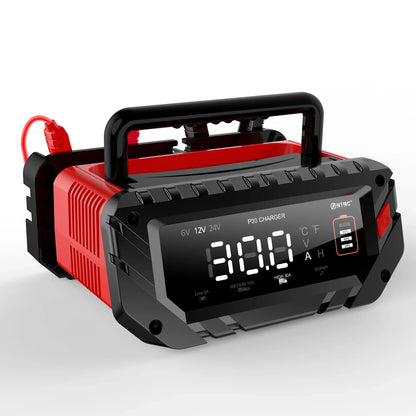 HTRC 40A Car Battery Charger 6V 12V 24V Charger for Lithium LiFePO4 Lead-acid AGM GEL Battery 9-stage Car Motorcycle Charger