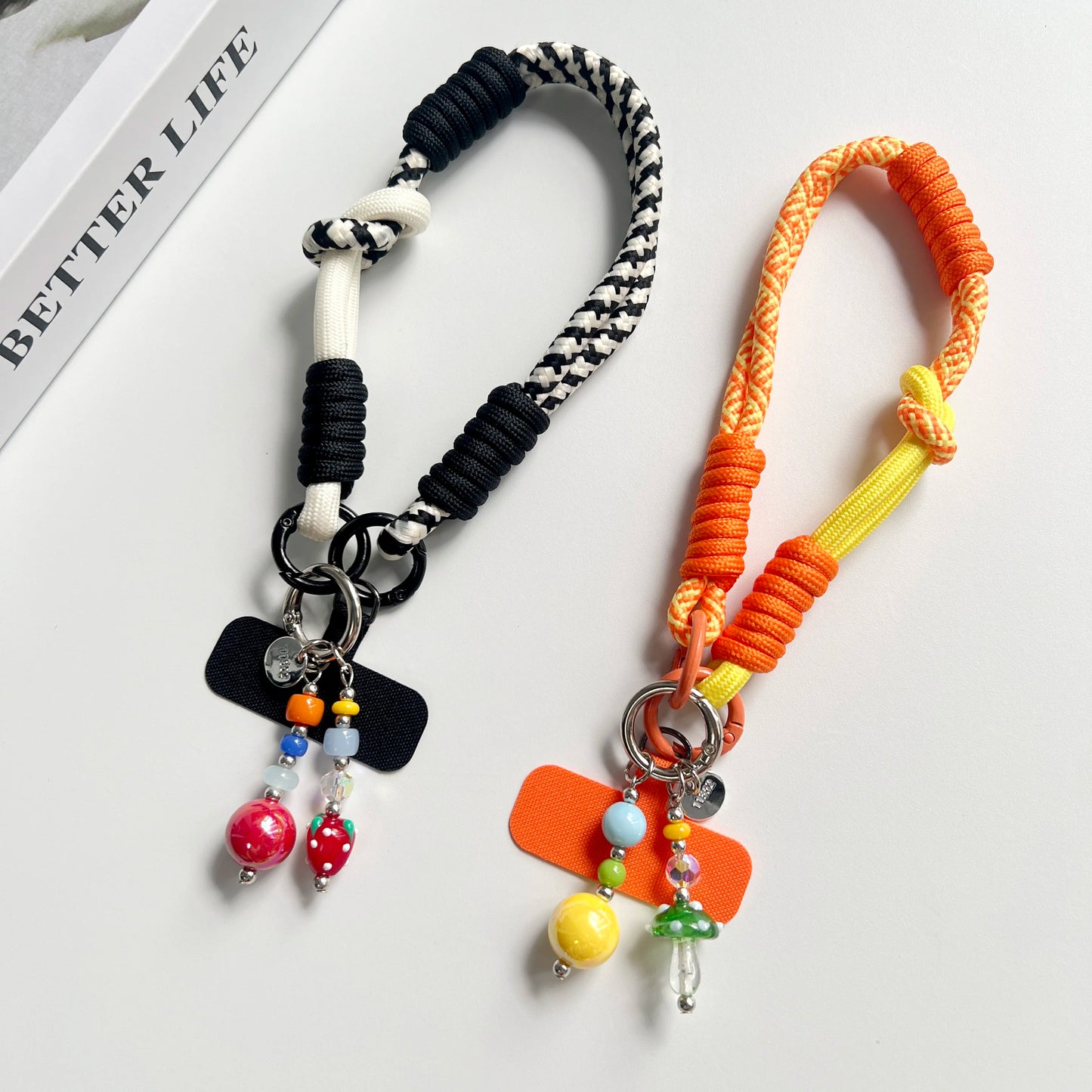 Wrist, Thumb, Mobile Phone Hanging Rope Dual Purpose Adjustable Short Braided Rope Strong and Durable for Men and Women
