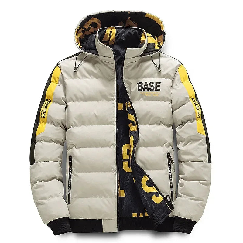 Men Autumn Winter Cotton Jacket Warm Comfortable Padded Thickened Down Jacket 2024 New Double-Sided Clothes Removable Cap M-5XL
