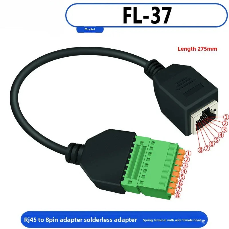 RJ45 adapter terminal RJ45 adapter terminal Cat5e Cat6 adapter board network port DIN35 guide rail installation