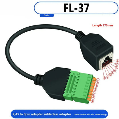 RJ45 adapter terminal RJ45 adapter terminal Cat5e Cat6 adapter board network port DIN35 guide rail installation