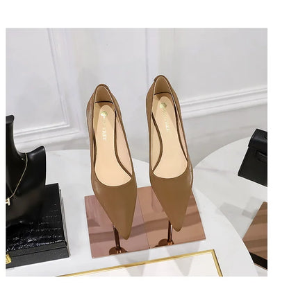 BIGTREE Shoes Women 4.5 Cm Heels Pointed Toe Woman Pumps Fashion Kitten Heels Large Size 34-43 Sexy Mid Heeled Female Shoes 2026