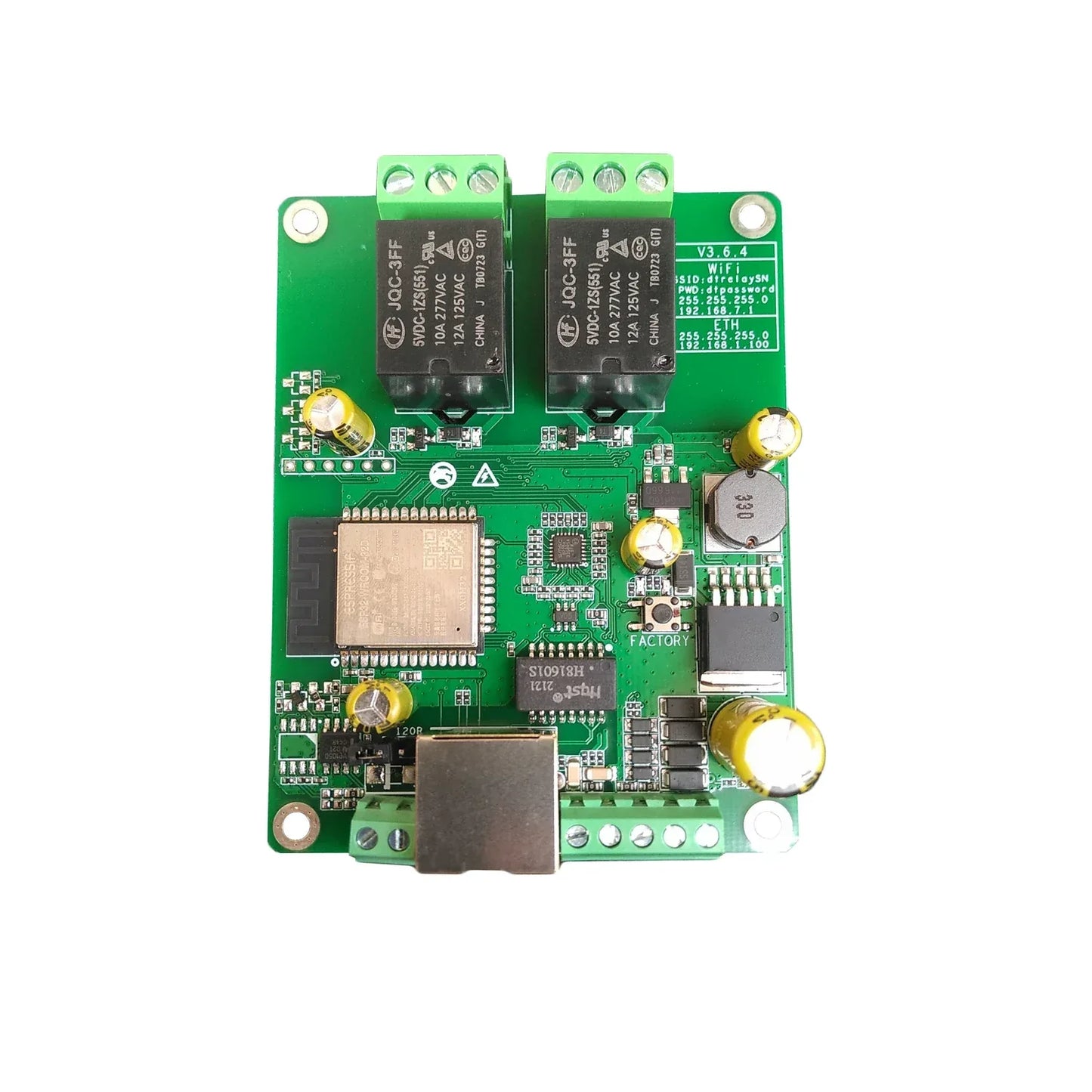 Ethernet Relay Board 16 32 Channel ESP32 WIFI MQTT Home Assistant Domoticz OpenHAB Digital Input Smart Switch