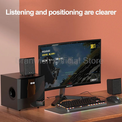 2.1 Sound Box Amplifier 31W High Power Bluetooth Speaker 4 Inch Subwoofer Home Theater Home Cinema 360°Sound System PC Audio Set