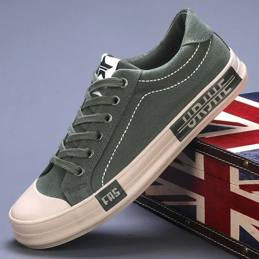 2026 New Men Canvas Shoes Breathable Outdoor Mens Casual Shoes Comfortable Spring Autumn Cloth Flat Shoes Black Walking Sneakers by PDG ibma