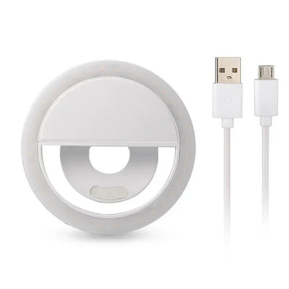 Ringlight Selfie Light Clip On Light For iPhone Samsung POCO Phone Light Ring Video Photo Lamp Flashlight Back Light USB Charge