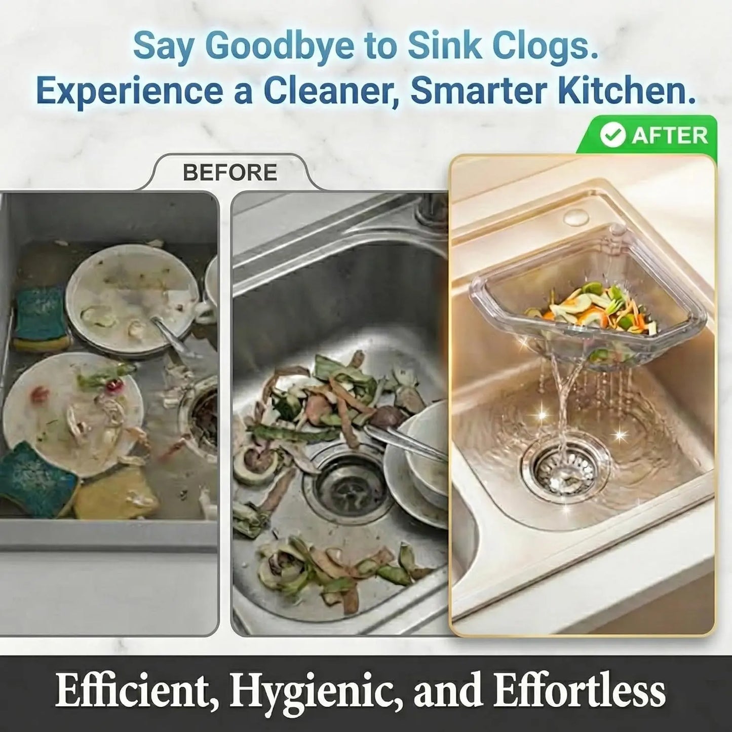 Creative Triangular Sink Drain Basket Transparent Multifunction Kitchen Organizer Hanging Filter Mesh Basket Sink Gadgets