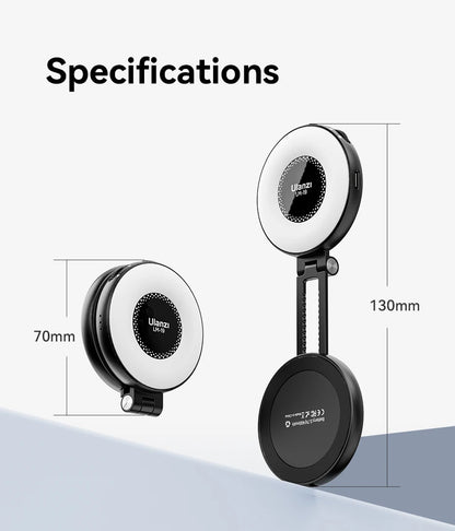 Ulanzi LM19 Bi-color MagSafe Light Phone Stand for iPhone 15 14 13 12 Mini Pro Pro Max for Vlog Live-streaming Photography