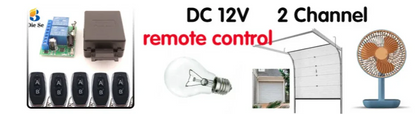 433MHz Universal Wireless Remote Control AC220V 2CH rf Relay Receiver and Transmitter for Universal Garage door and gate Control