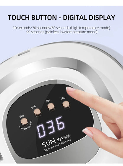 Professional 72 LEDS UV LED Nail Lamp For Fast Gel Nail Polish 320W Nail Dryer With 4 Timer Automatic Sensing For Salon