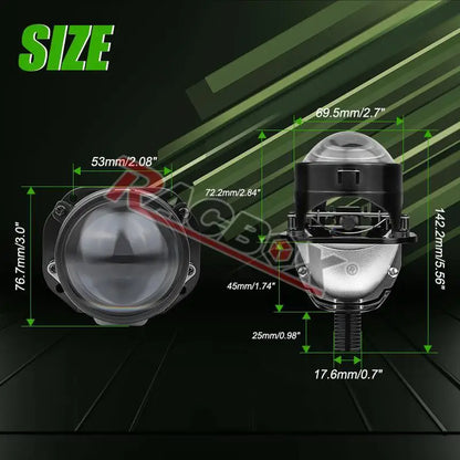 H4 H7 Bi LED Projector Lens 2.5 Inch LED Lights for H4 H7 9005 HB3 9006 HB4 Car Headlight Bulb Hi/Low Beam Retrofit Car Styling