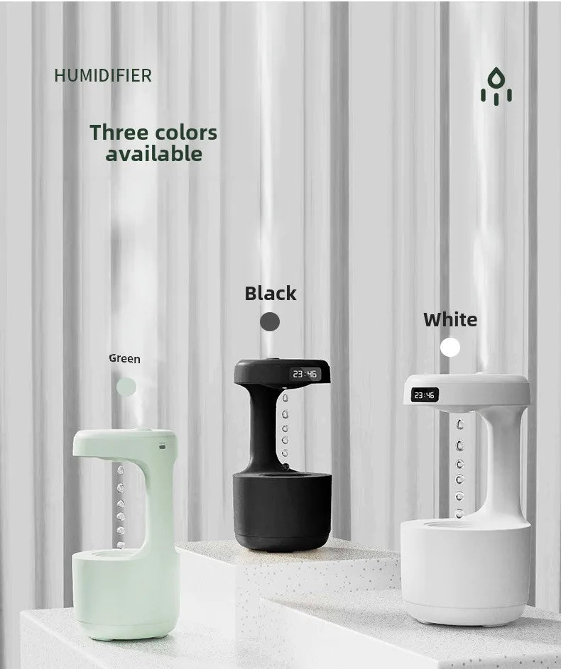 Anti-Gravity Humidifier New Ultrasonic Humidifier with Dual Power-Off Protection Large Capacity Air Humidifierw for Home/Office