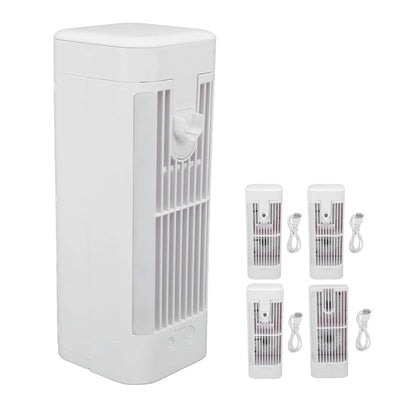 Desktop Air Conditioner Fan, Desk Air Cooler Excellent Cooling Effect Night Light Air Conditioner Fan for Homes Dormitories