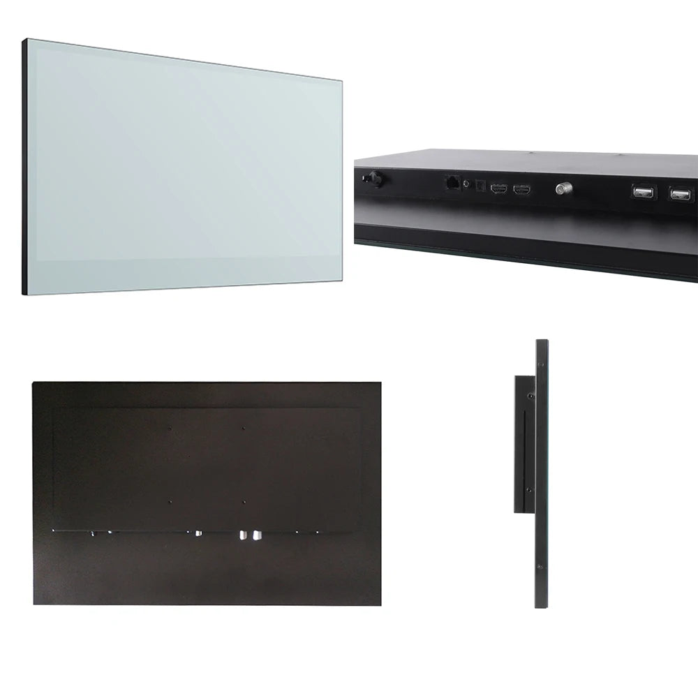 Souria 27 inches Magic Mirror Waterproof LED TV for Bathroom DTV Tuner WiFi Android TV Hotel Advertising SPA Salon US DVB-T T2 C