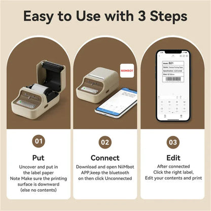 Niimbot B21 B1 Mini Portable Thermal Label Printer Office Supplies Adhesive Sticker Printers Maker Without Ink For Phone