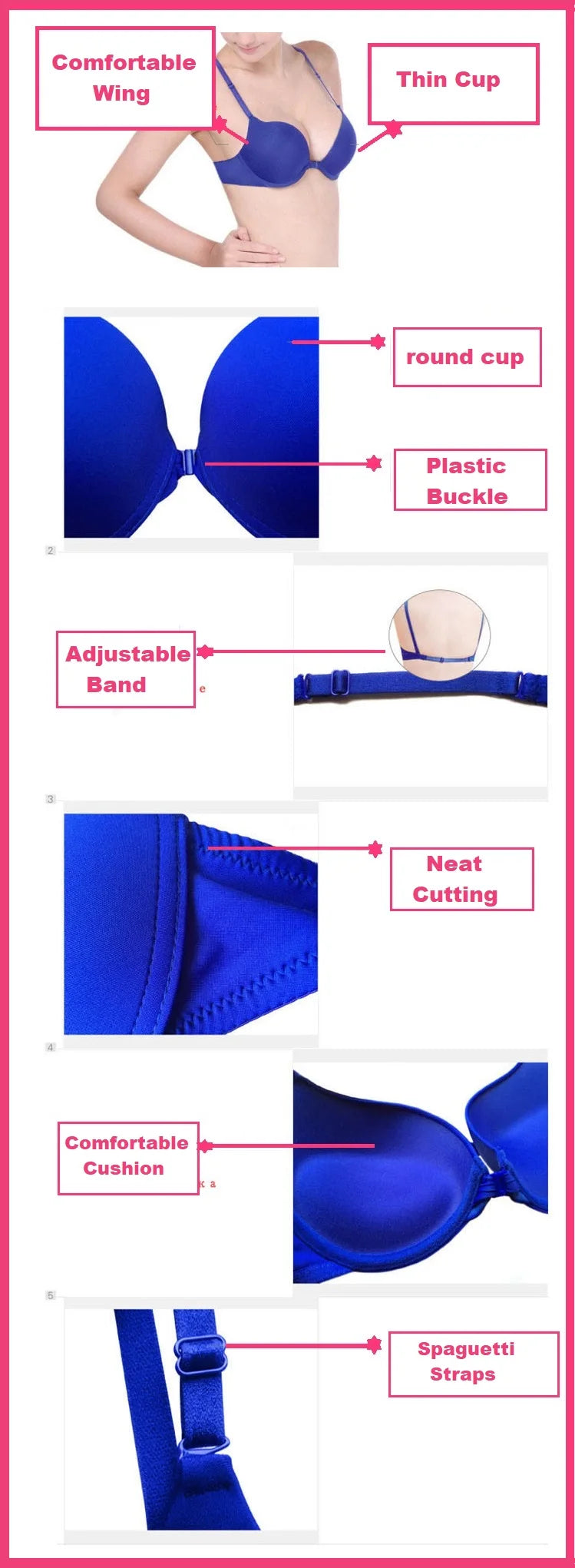 Bras For Women Push Up Bra Front Buckle A B C Cup Sexy Underwear Women Brassiere Lingerie Adjustable Strap Bralette