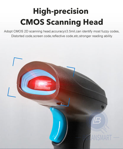 1D 2D Barcode Scanner Wired Wireless Bluetooth Bar Code Reader Omni-directional Scanning For Supermarket Logistics Product
