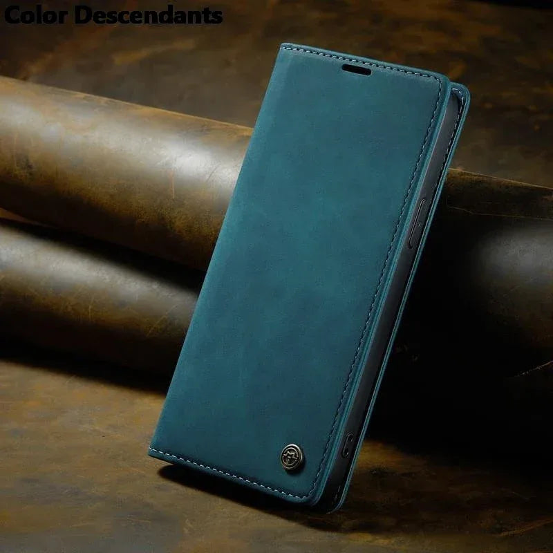 Iphone 15 Pro Max Case Iphone 13 14 12 11 Pro Max SE X XR XS Max 8 7 6 6S Plus Card Slot High-grade Leather Cover Phone Case