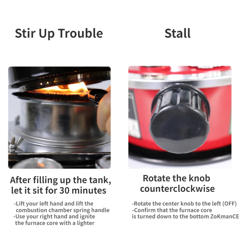 4.5L Portable Kerosene Stove Heater Kerosene Space Heater Outdoor Kerosene Heater for Camping  Fishing Hunting Cooking