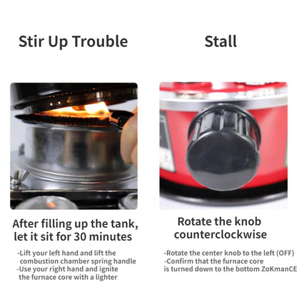 4.5L Portable Kerosene Stove Heater Kerosene Space Heater Outdoor Kerosene Heater for Camping  Fishing Hunting Cooking