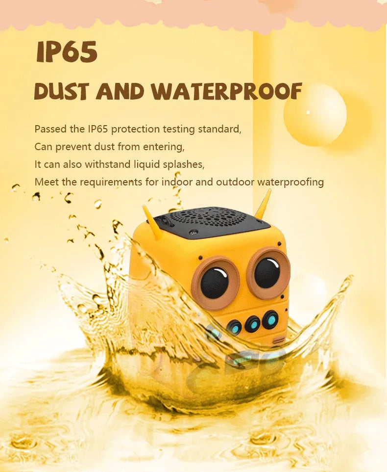 Compact Cute Mini Bluetooth Speaker Support TF Card Desktop Decoration Portable Outdoor Smart Music Player IP65 Waterproof