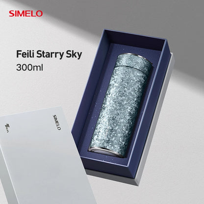 SIMELO Pure Titanium Insulated Cup Large Capacity Portable Water Bottle Business Gift Box Accompanying Mug for Travel Outdoor