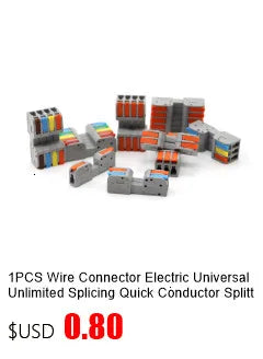 Wire Connector 1 Input Multiple Output Electrical Splitter Push-in Terminal Block Butt Home LED Light Quick Wiring Connectors