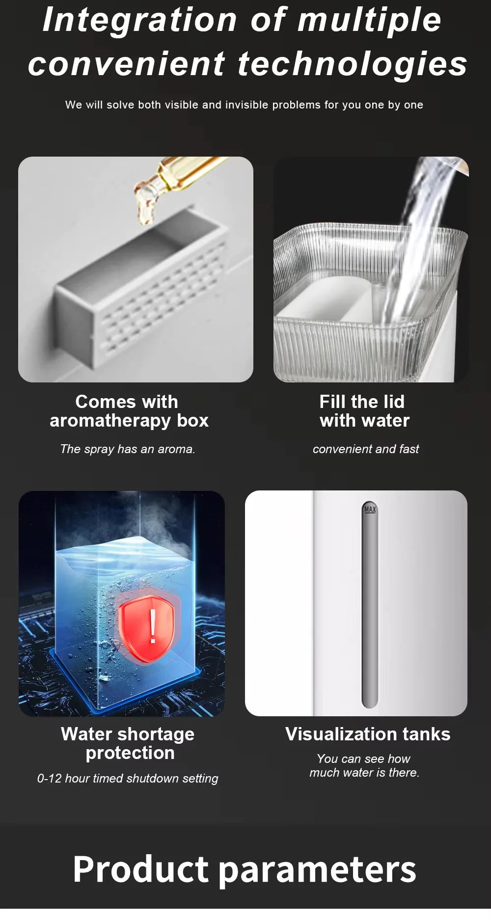 2025 New 13L Smart Humidifier with Warm Mist & Cool Mist Dual Mode, 360° Nozzle Energy Saving, Easy Clean for Home Office