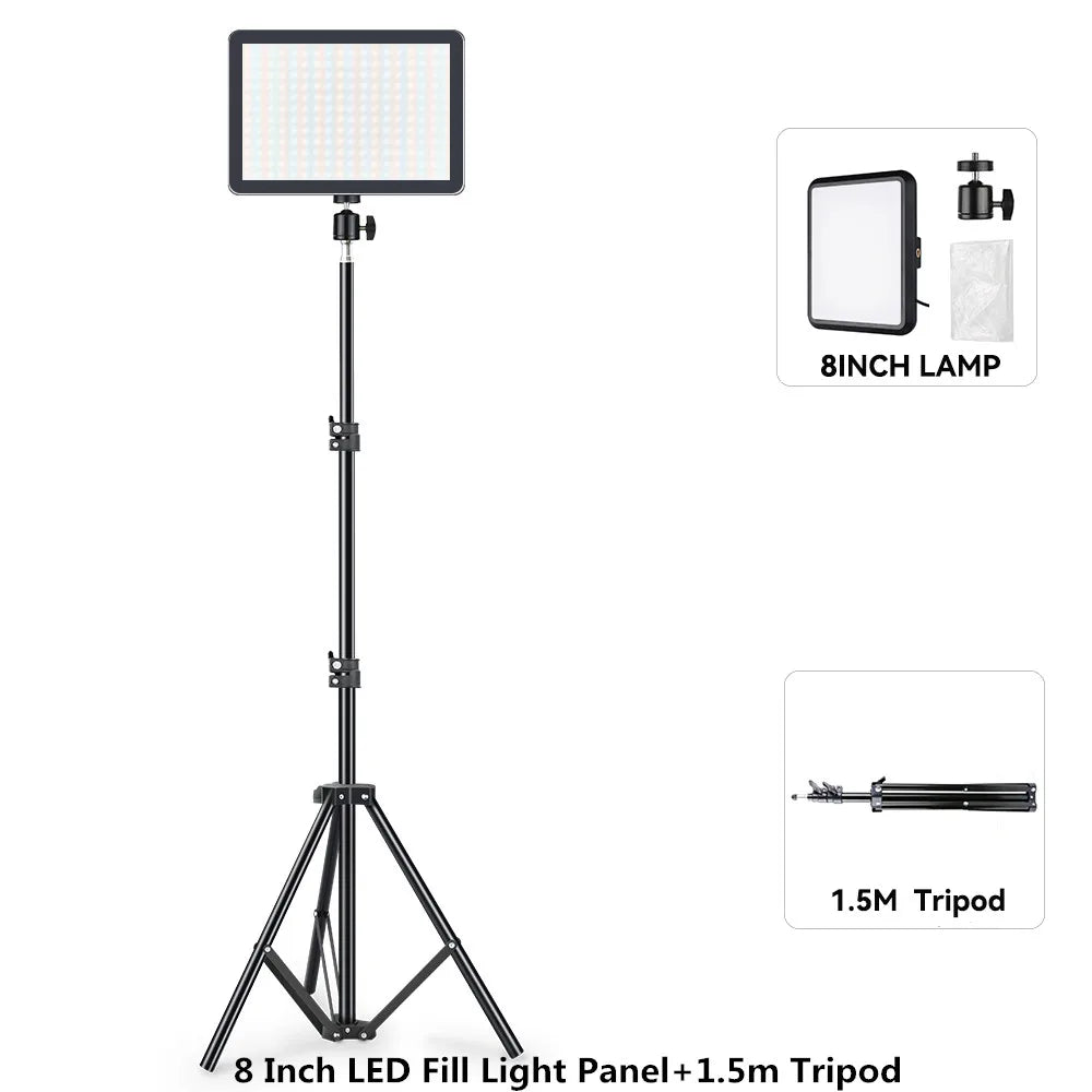 Video Led Light Photography Selfie Dimmable Video Fill Light for Photo Studio Live Stream Fill Lamp for Tiktok Youtube