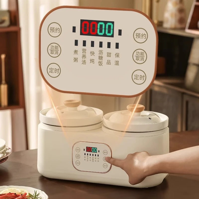 Ceramic Electric Stew Pot Porridge Cooker Porridge Stew Pot Electric Casserole Household Automatic Stew Pot Самогонный Аппарат