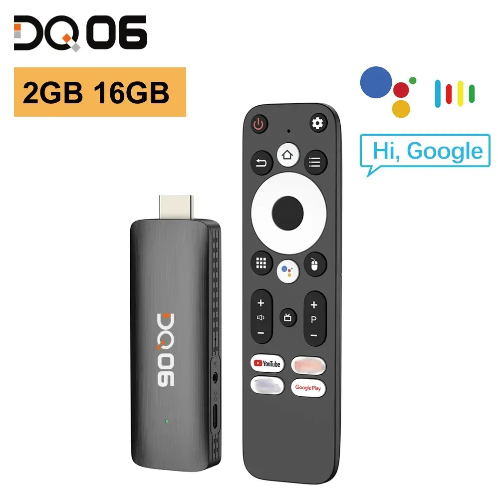VONTAR Android 12 DQ06 ATV Mini TV Stick Allwinner H618 Quad Core 8K Video 4K@60fps Wifi6 Build in BT Voice Android 12.0 TV BOX