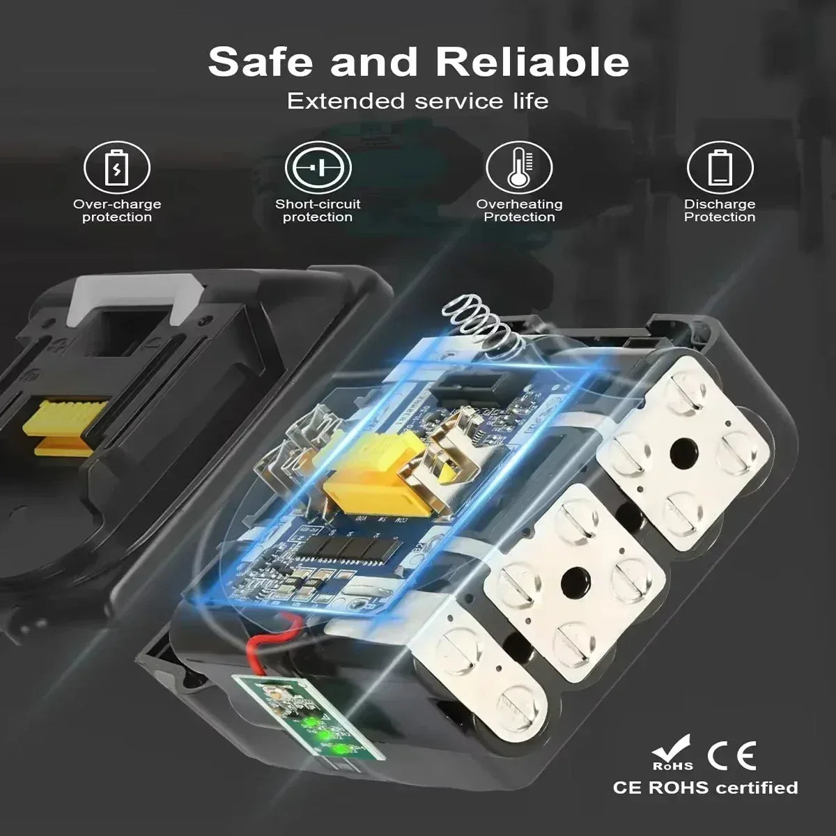 100% Original Makita 18V Battery 18V 6Ah Replacement Battery for Makita BL1860B BL1850 BL1840 BL1830 Li-ion Power Tool Battery
