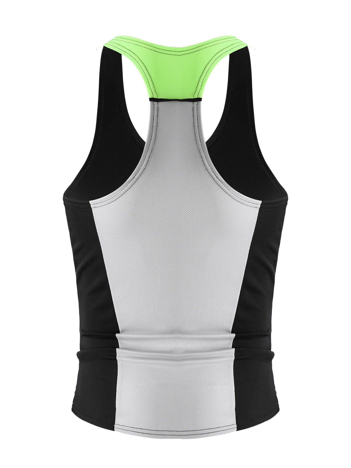 Sports vest, men's fitness quick drying vest, muscle iron, American style stretch splicing, running narrow shoulder racerback ve