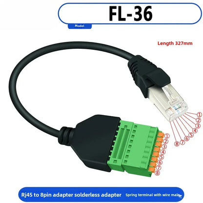 RJ45 adapter terminal RJ45 adapter terminal Cat5e Cat6 adapter board network port DIN35 guide rail installation