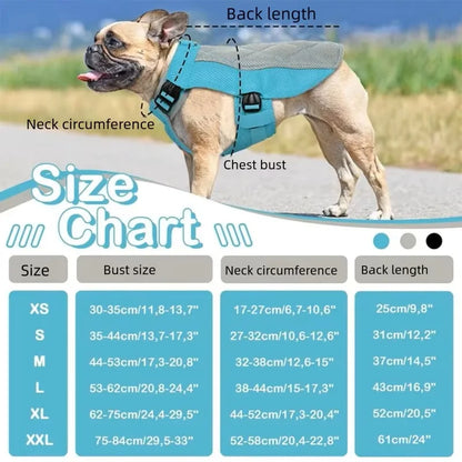 Cooling Vest - Breathable Dog Vest for Hot Summer Days - Adjustable & Lightweight Cooling Jacket with Reflective Strips