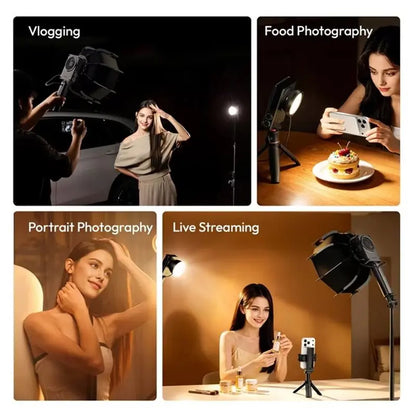 AT82-C01 100W COB Portable Fill Light With Condenser Lens 2700K-6500K Cooling Fan Video Light LED Studio Light