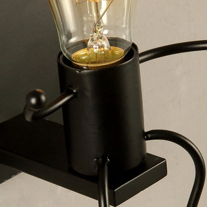 Humanoid Creative Wall Light Modern Simple Little Man Bedside Lamp Sconce Indoor Decor Hanging Lighting for Children Bedroom LED