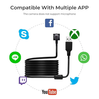 HD Portability USB Computer Camera Webcam Mini Peripheral Camera Lens Camera Full Webcam PC CCTV Outdoor Camcorder Security Vide