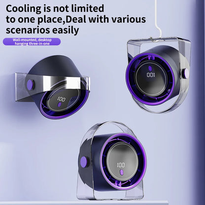 Portable Smart Electric Fan 100-speed Usb Small Fan Mini Office Dormitory Desktop Air Cooler Ceiling Fan Wall-mounted Air Cooler
