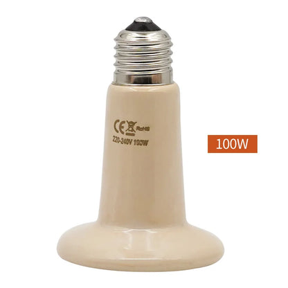 1pc Pet Reptile Heating Lamp 220V Far Infrared Ceramic Emitter Heat Lamps Pet Reptile Lamp 25W 50W 75W 100W 150W 200W Lamp