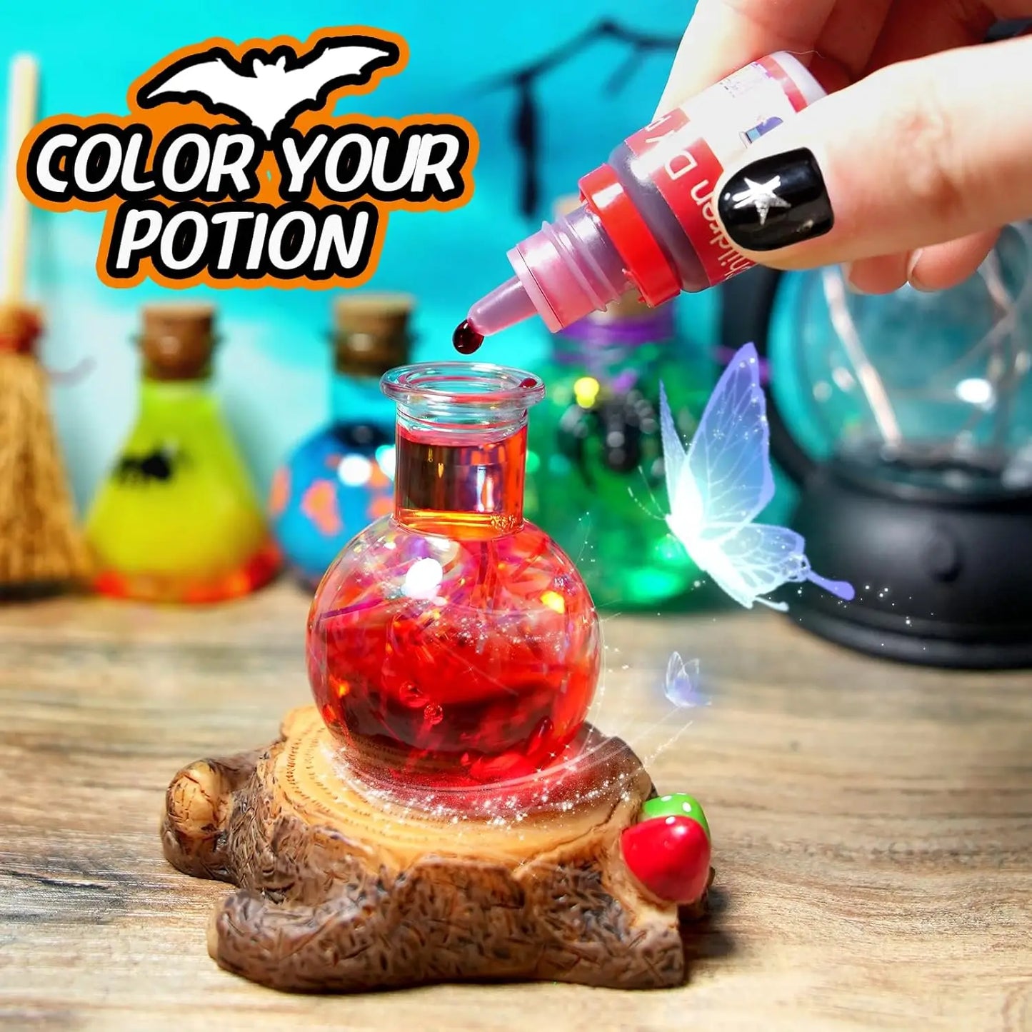 Fairy Magic Potions Kit Kids DIY Witch Glowing Spell Potion DIY Handmade Toys Science Experiments Kids Craft Kit Educational Toy