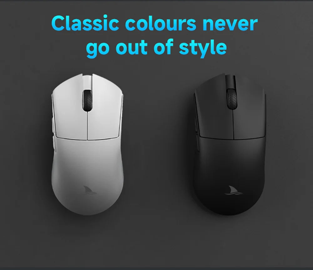 Darmoshark M3 Gaming Mouse Dual Mode 8K Wireless Tri-Mode PAW3395 Big Hand Macro Game Mouse 26000 DPI Lightweight Mice