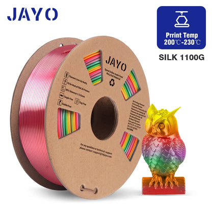 JAYO PETG/PLA+/SILKPLA/PLAMeta/PLAMatte/ABS/ PLA Filament 1.75mm 1.1/0.65KG 3D Printer Filament For FDM 100% No Bubble Mix Color