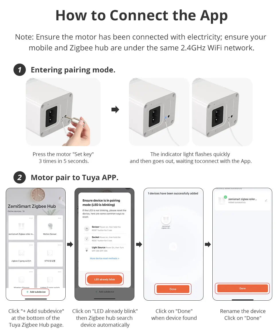 Zemismart Zigbee Curtain Track Work with Tuya Smart Life Alexa Echo Google Home Control SmartThings Electric Curtains