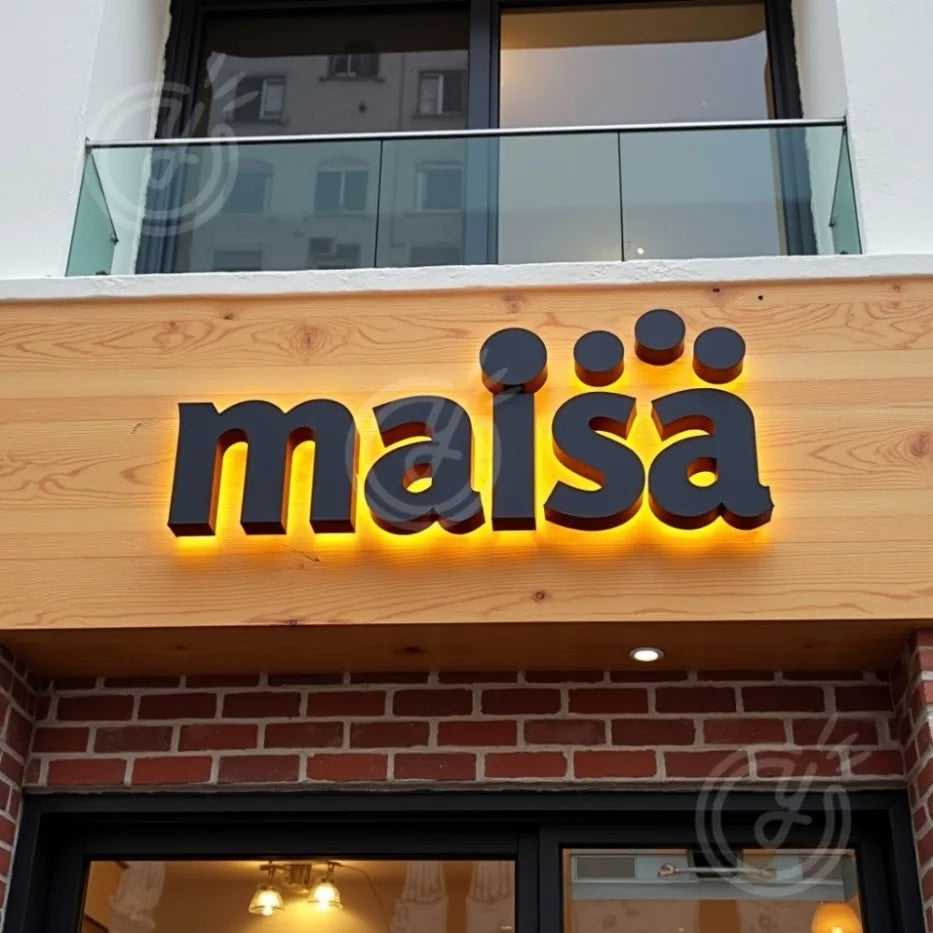 Custom Made LED 3D Sign Metal Backlit Letters for Outdoor Business Storefront Waterproof Advertising Display