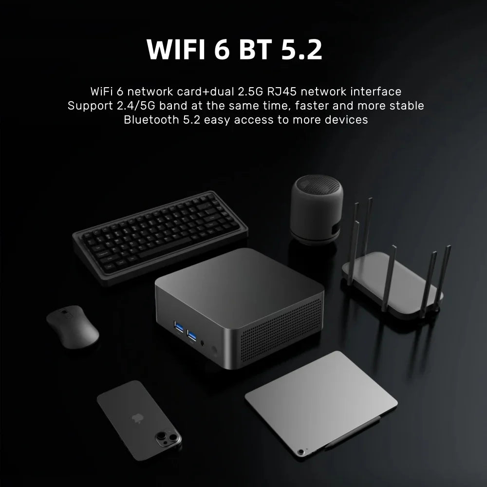 TOP MiniPC Windows 11 Intel Core i9 10980HK IntelN150 Pocket Computer 16GB 32GB RAM 1TB 2TB SSD minipc 1000M Ethernet Desktop PC