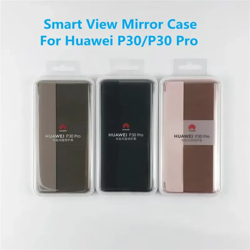 Original Huawei P30 Smart Wake Chip Mirror Phone Case For Huawei P30 PRO / P30 Smart View Clear Mirror Flip Cover Fundas Capa