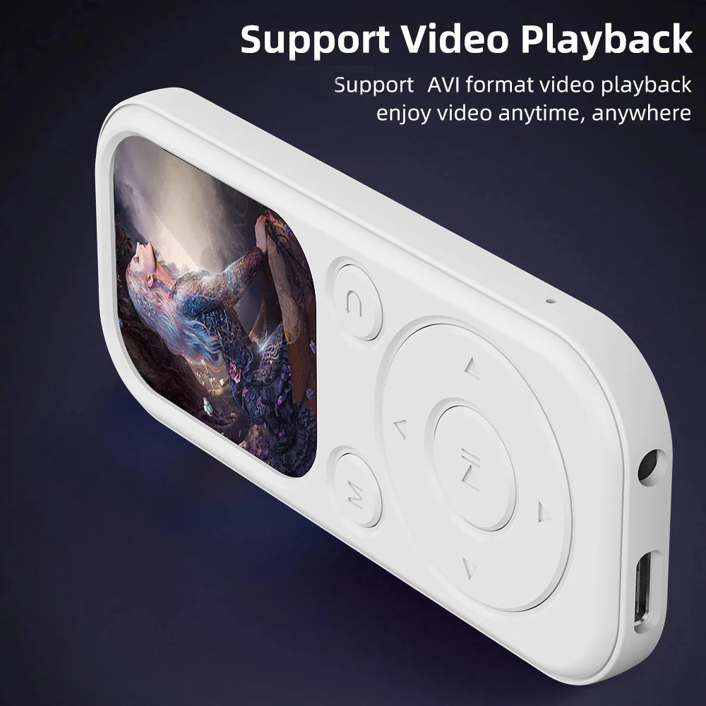 2026 New 1.8 inch Slim MP3 Player Bluetooth 5.4 — Portable Walkman, Compatible eBook Recording FM Radio Music Player