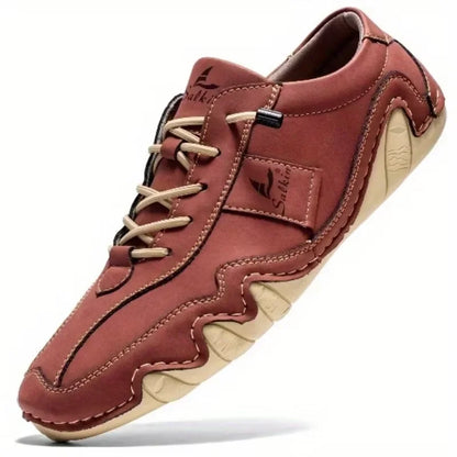 2024 Hand Sewn Leather Shoes for Men Light Outdoor Walking Casual Shoes Big Size 47 48 Slip-On Driving Loafers Men