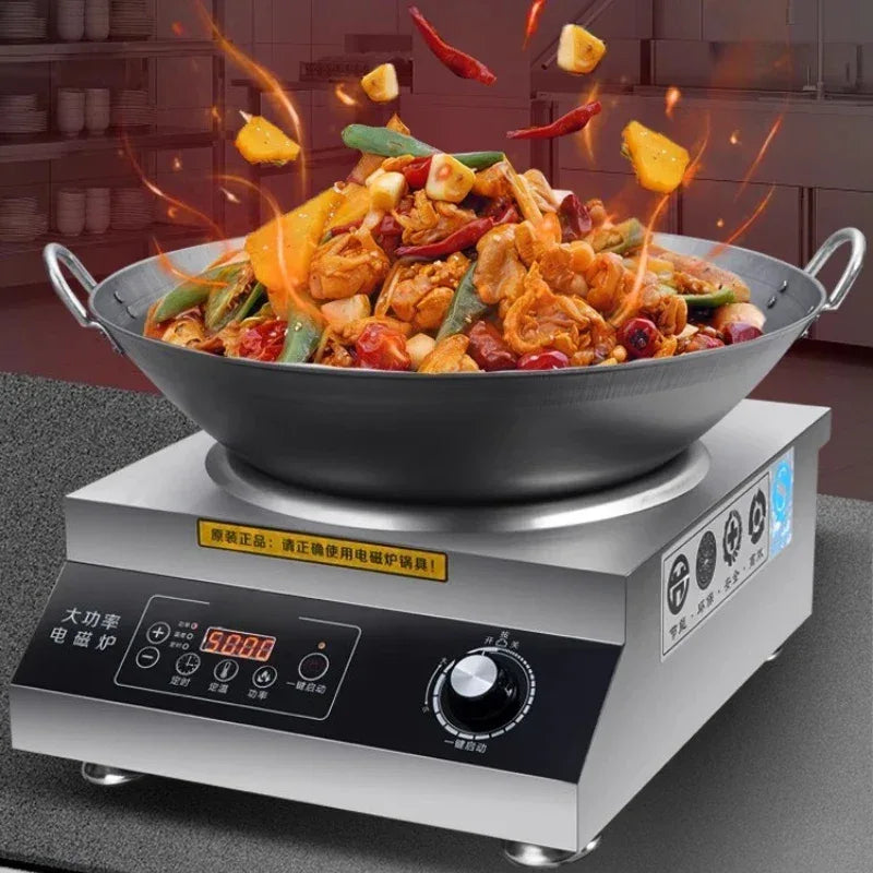 Commercial induction cooker 5000W 15 speed stir frying electromagnetic stove electric stir frying stove